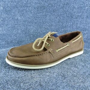 Sonoma‎ Mitchelltan Men Boat Shoe Brown Synthetic Lace Up Size 12 Medium